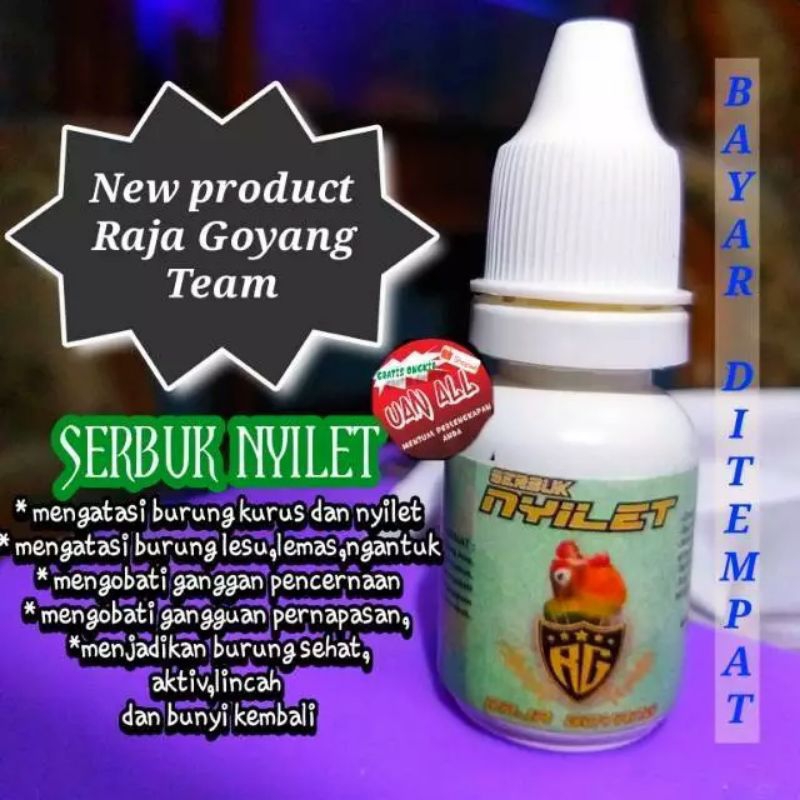 SERBUK NYILET RAJA GOYANG /OBAT NYILET RAJA GOYANG /OBAT NYILET LOVEBIRD /ANTI NYILET RAJA GOYANG