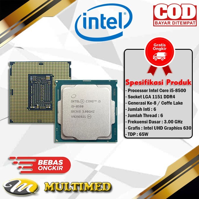 Processor CPU Intel Core i5 8400 i5-8500 Gen 8 Socket LGA 1151