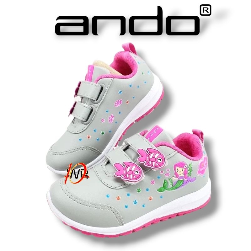 Promo Sepatu Sekolah Ando Mermaid Anak Perempuan Size 29-36 Original
