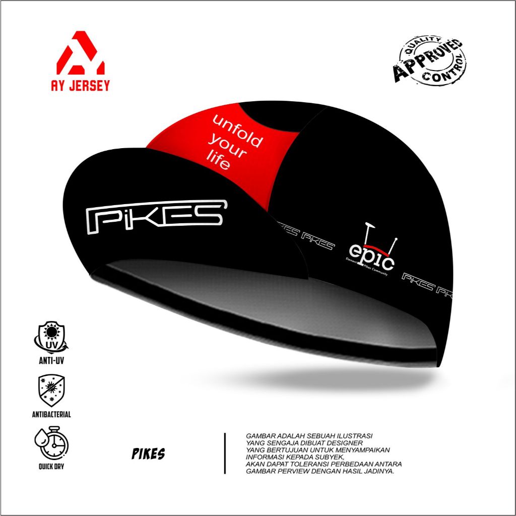 CYCLING CAP PIKES (TOPI SEPEDA)