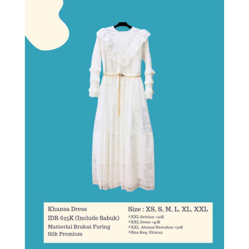 KHANSA DRESS BY SACOLL / DRESS TERBARU / ANGGUN / DRESS KEKINIAN / SACOLL