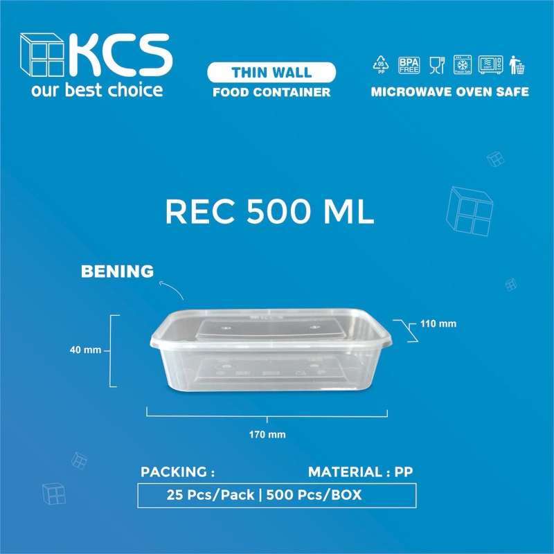 KCS Thinwall REC 500ml 1 Kardus
