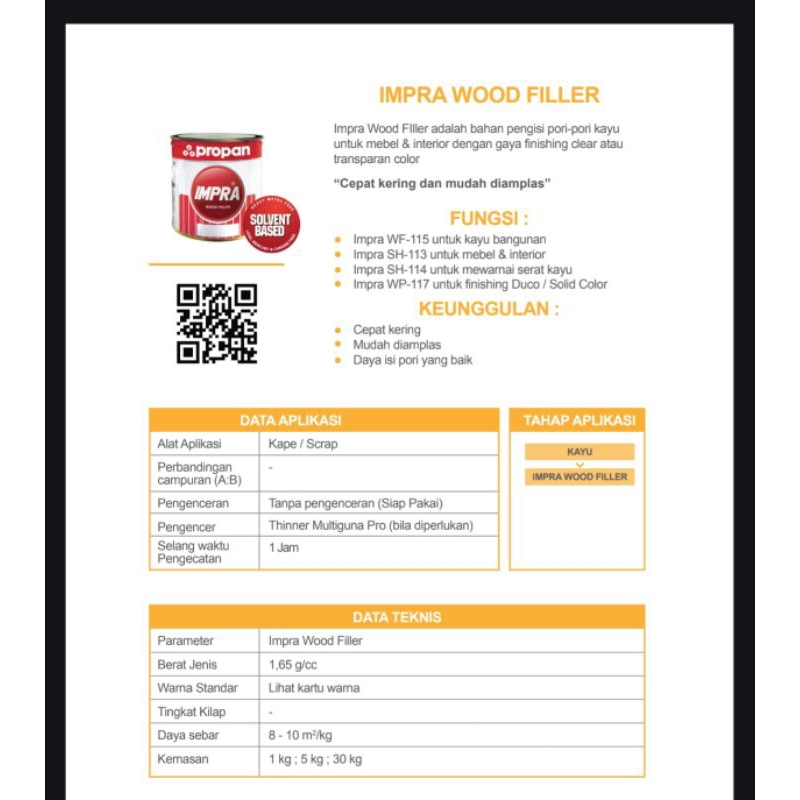 Wood Filler Propan Impra 5kg