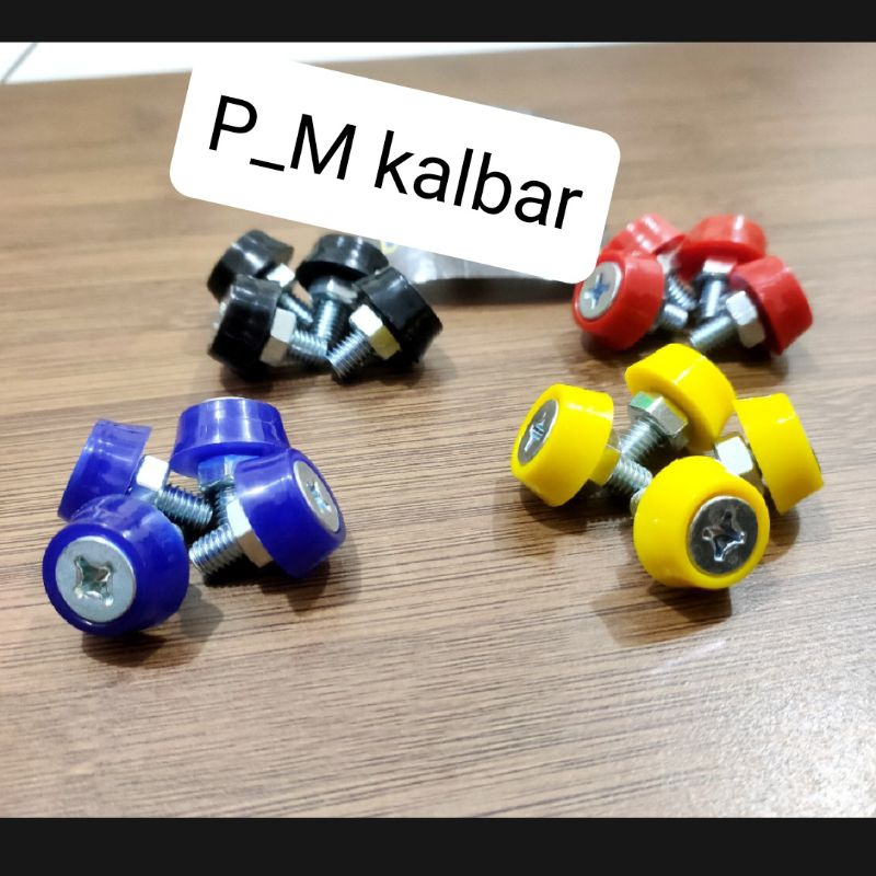 Baut Plat Nomor warna warni Variasi 4 Pcs
