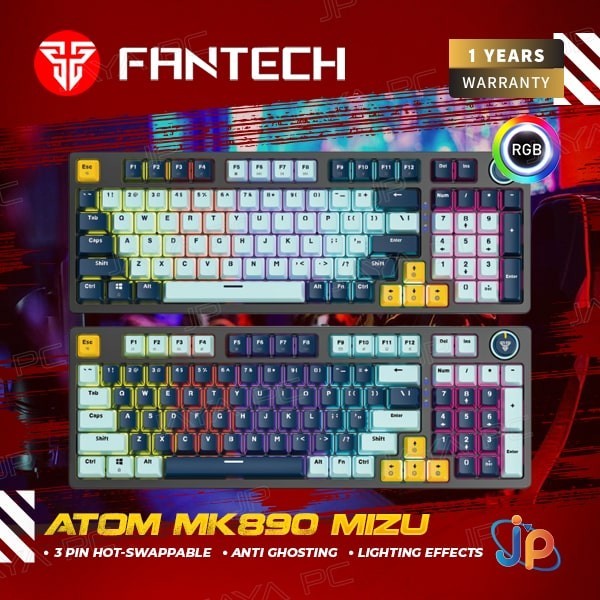 Fantech Atom96 MK890 V2 Mizu RGB - Mechanical Gaming Keyboard 95%