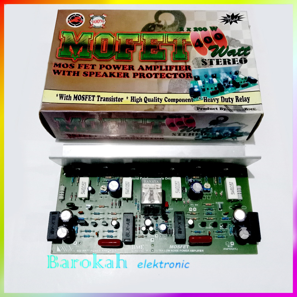 Kit Stereo Power Amplifier Mofet BME 2x200 watt Includ Protector
