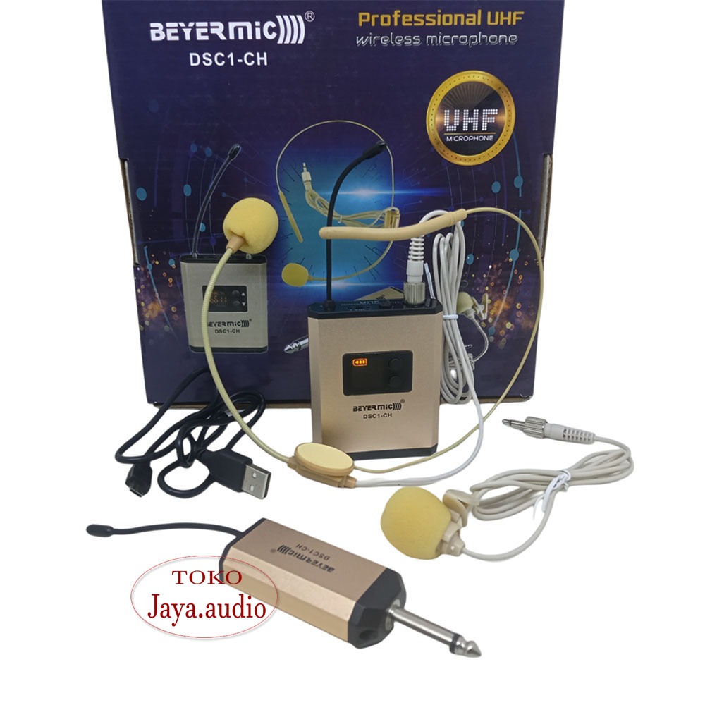 Mic Heatsed Clip On BEYERMIC DSC1-CH mic wireless beyermic dsc1 ch mik Imam Sholat 1 Mik Klip on 1 M