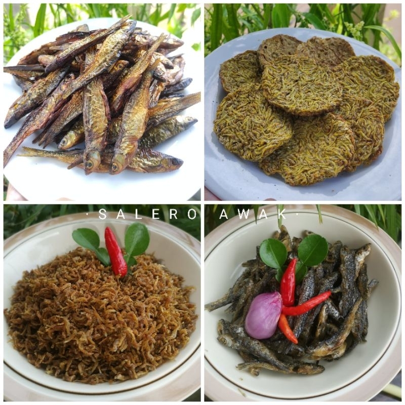 

SALERO AWAK Oleh makanan salai ikan bada bilih bilis masiak rinuak salai asap balimpin goreng badarai khas danau maninjau minang asli original