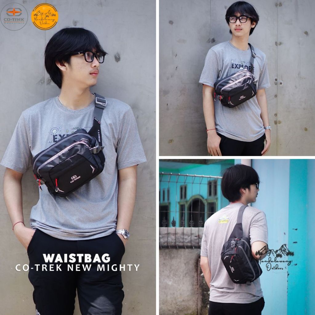 TAS SELEMPANG CO-TREK NEW MIGHTY WAISTBAG CO-TREK TAS PINGGANG PRIA WANITA ORIGINAL