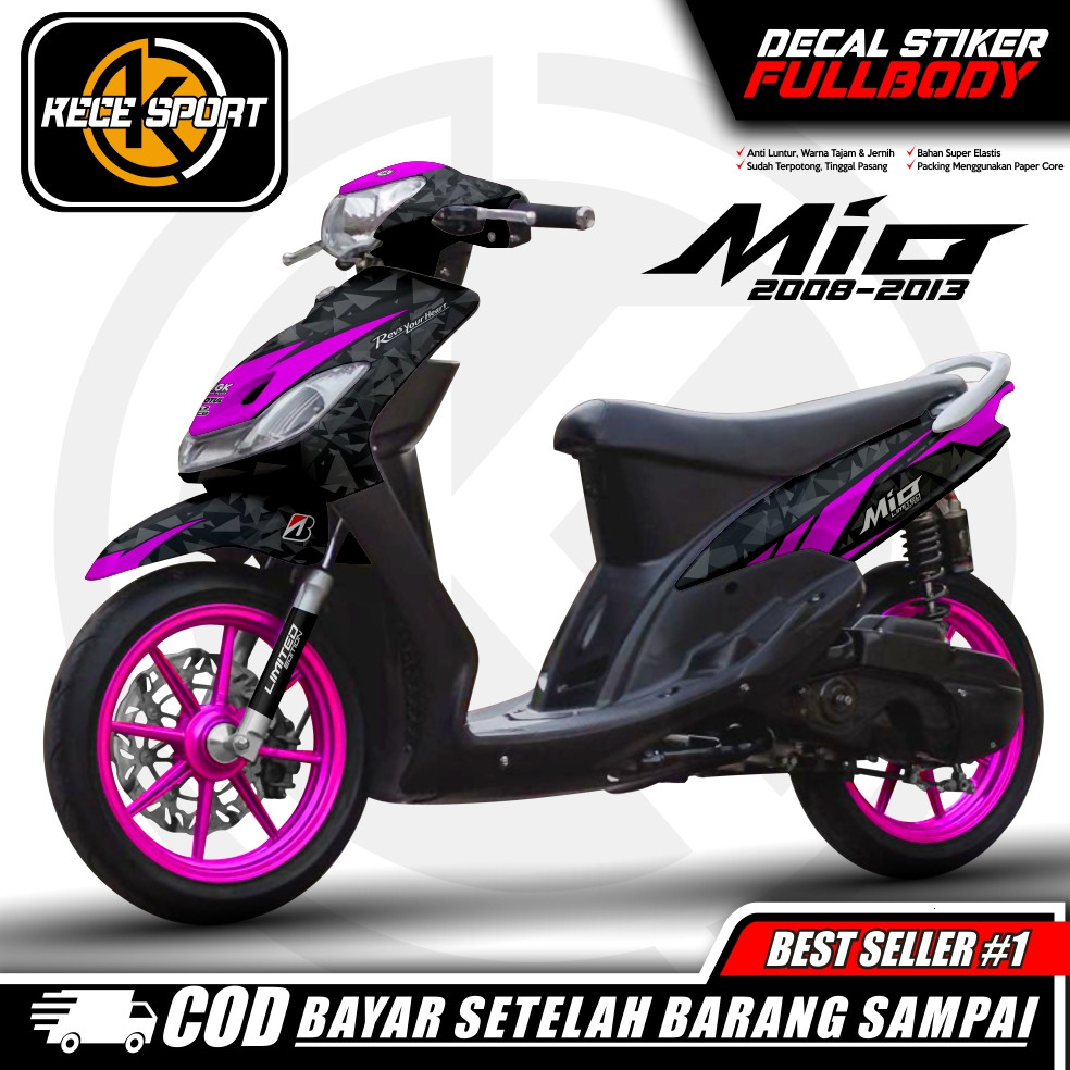 (BISA COD) Decal Sticker Mio Smile Striping Fullbody Mio Smile Racing