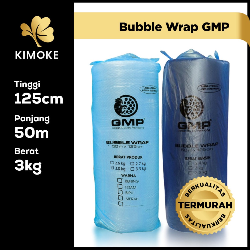 

KIMOKE Bubble Wrap GMP Murah 125 cm x 50 m - 3 Kg