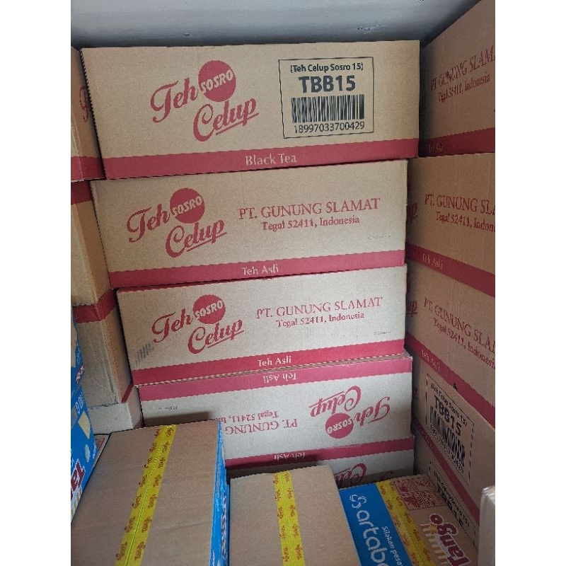 

Sosro Teh Celup 15kantong ( 1dus isi 100box)