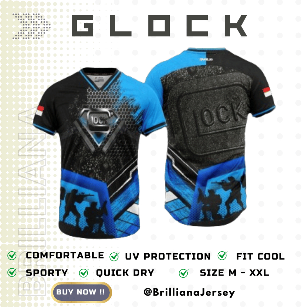 Kaos glock terbaru fullprinting dryfit premium