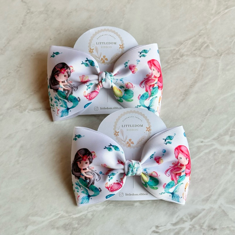 LittleDomRibbon || CLASSIC MERMAID BOW - Jepitan anak / dewasa