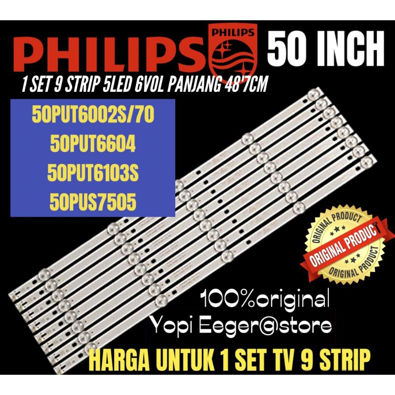 BACKLIGHT TV LCD LED PHILIPS 50 INCH 50PUT6002S/70-50PUT6103S- 50PUT6604-PUS7505 BACKLIGHT TV PHILIP