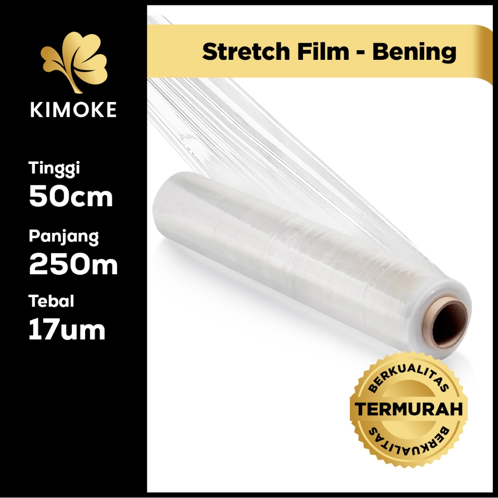 

KIMOKE Plastik Wrapping Stretch Film 50 cm x 250 m (17 mic)