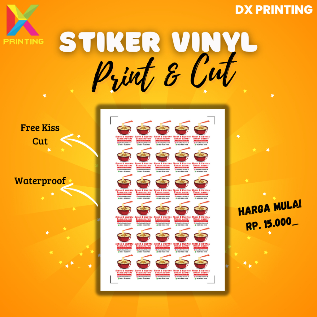 

Cetak Stiker Vinyl A3+ MURAH | Cetak Stiker Label Kemasan | Label Usaha Makanan
