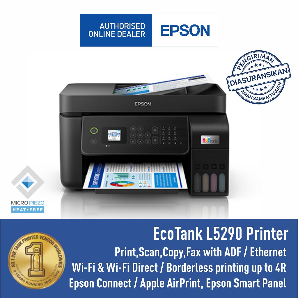 Printer EPSON L5290 L 5290 L-5290 Pengganti L5190 F4 Legal ADF Garansi RESMI