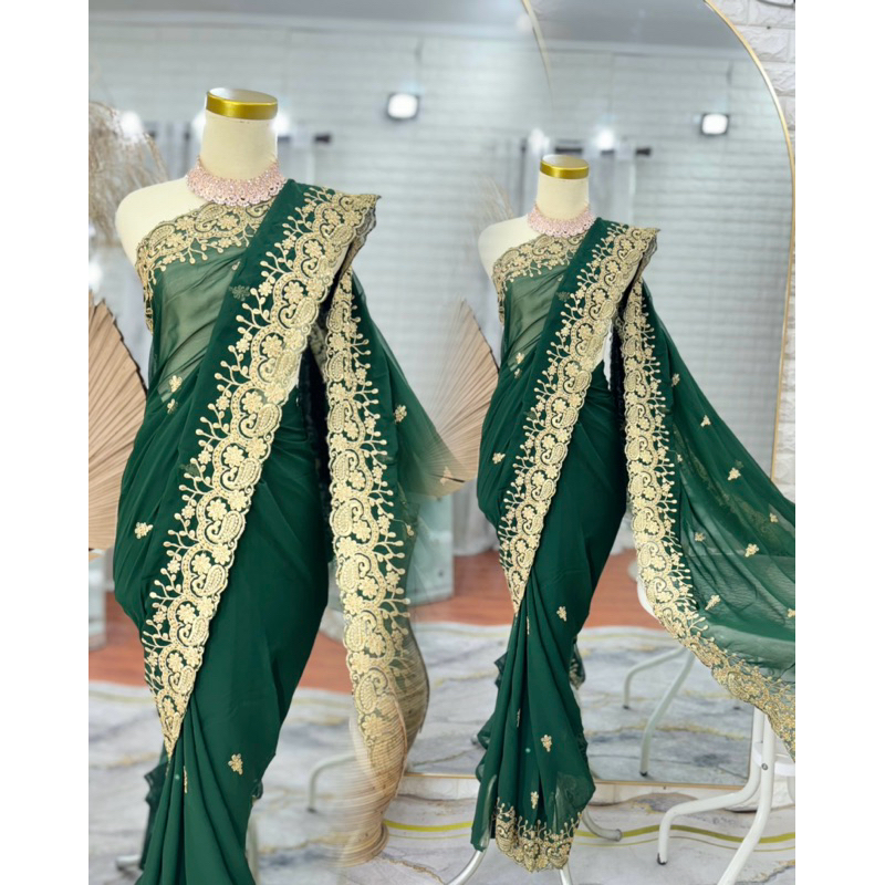 [COD ] [new Arrival  SARI INDIA  MUTIARA ORIGINAL + FREE ONGKIR + FREE DASTER KAFTAN INDIA]