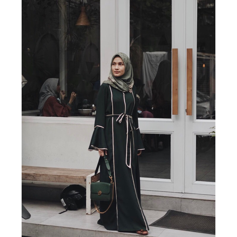 abaya gamis Halira Hitam 4season hijab Preloved