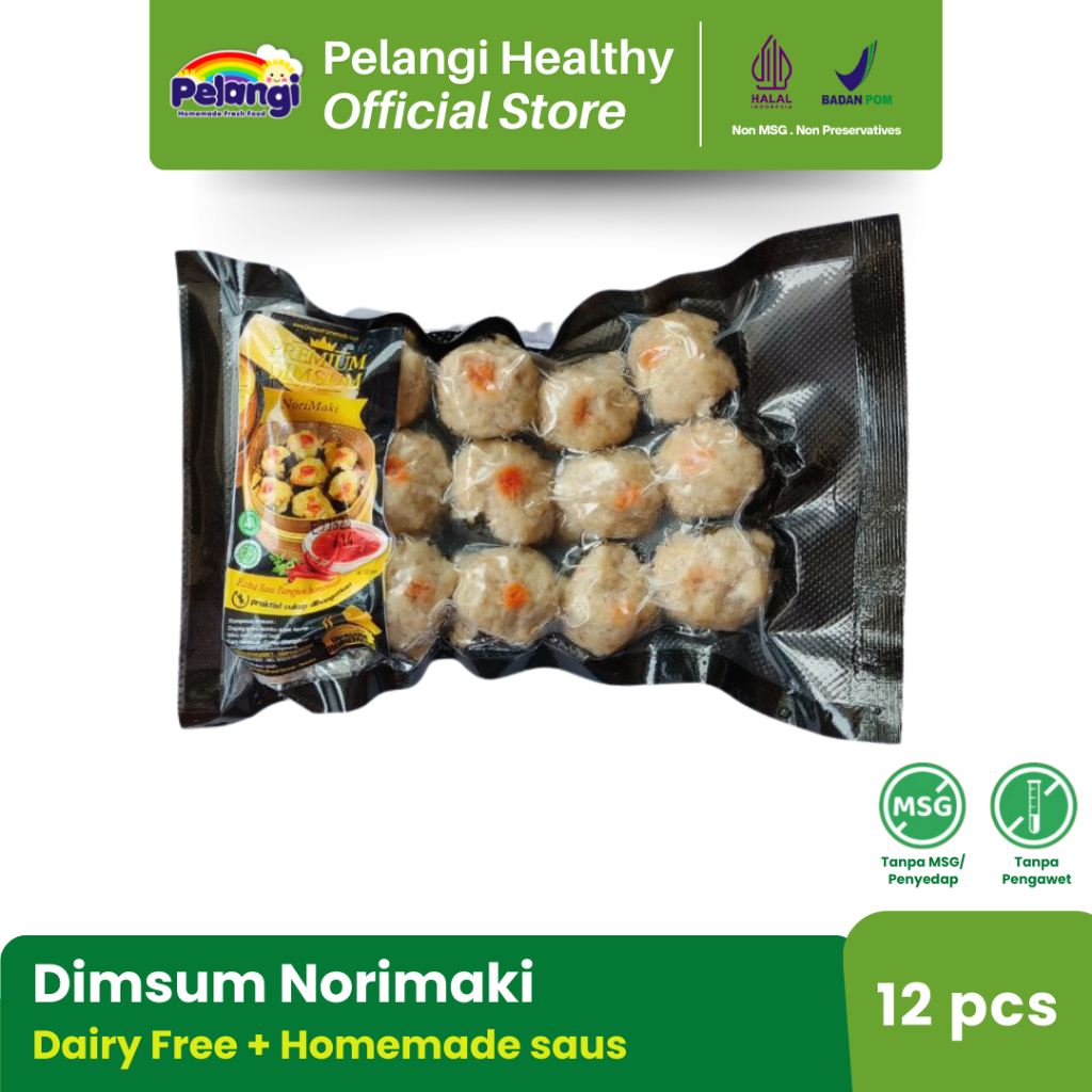 

PELANGI Dimsum Premium NORIMAKI RUMPU LAUT Plus Saos Dimsum Homemade Tanpa MSG Tanpa Pengawet 100% HALAL