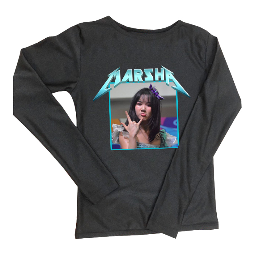 Kaos Marsha JKT 48 Tshirt Tangan Panjang 100% Cotton