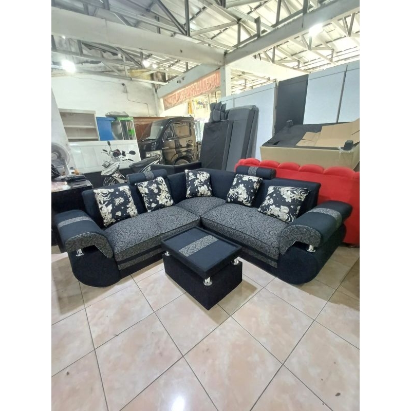 sofa l minimalis sudut ruang tamu 1 set