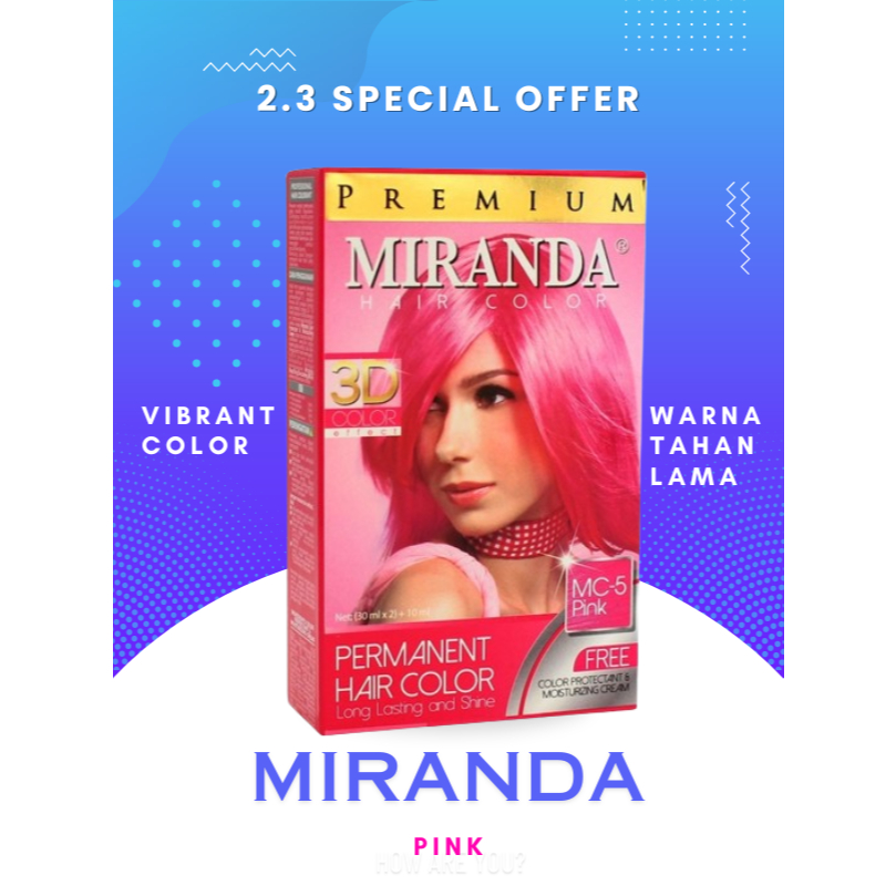 Cat Rambut Miranda MC-5 Warna Pink Original Lusinan