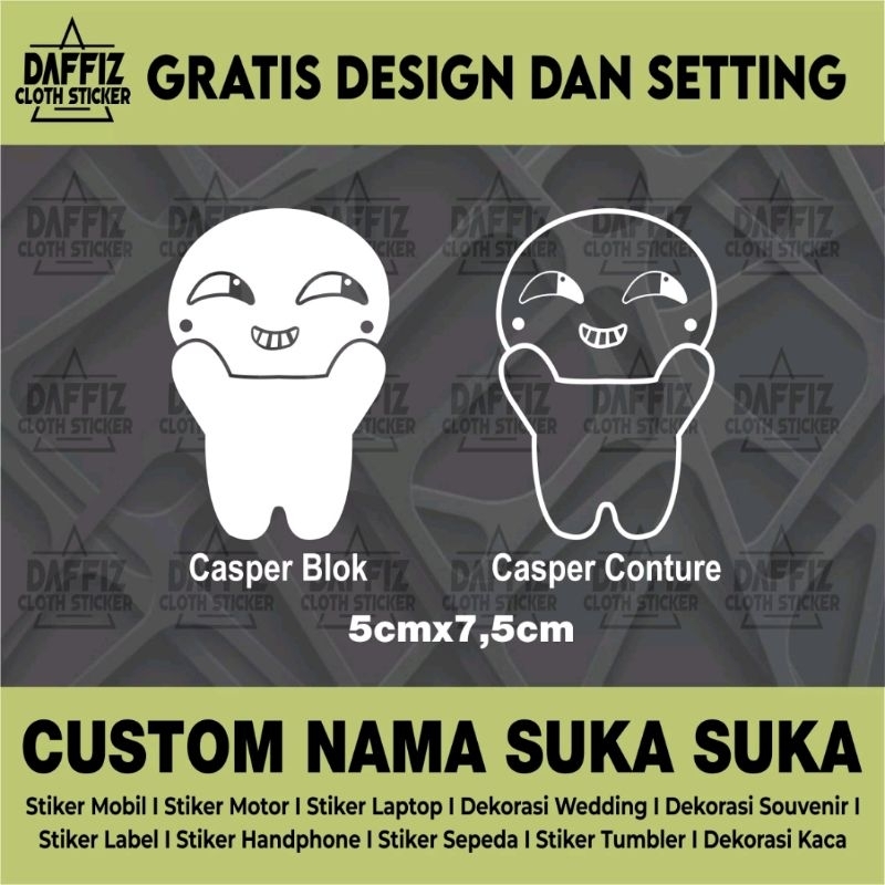

Stiker Cutting Casper Custom