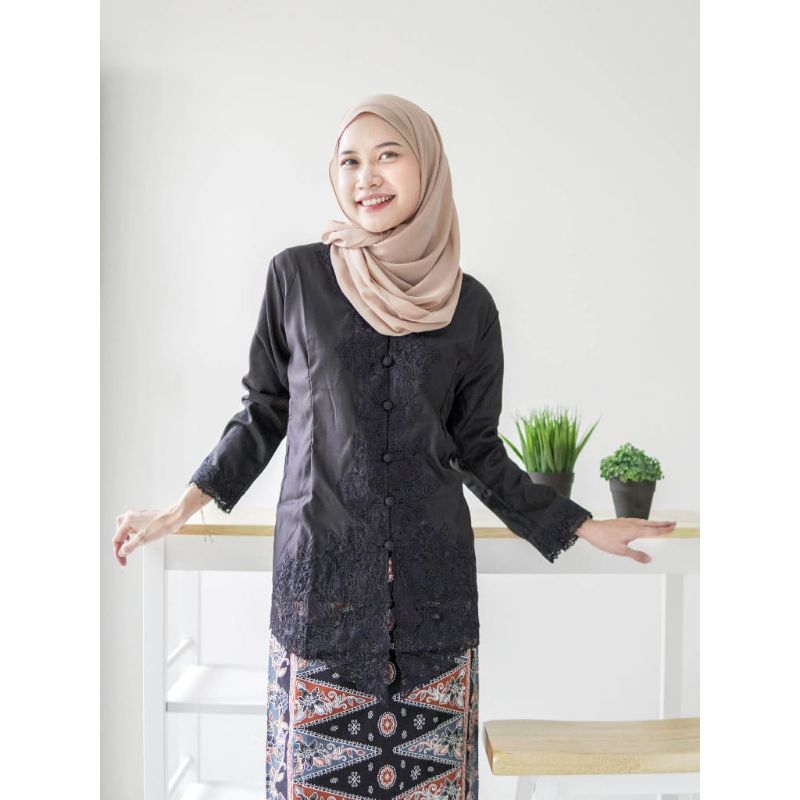 Setelan Kebaya Encim Betawi Senada Polos/Kebaya Adat Betawi/Kebaya pesta/Kebaya Terkini
