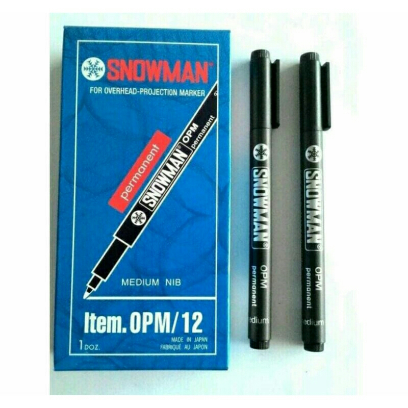 Spidol / Pulpen Permanent Snowman OPM / OPF Drawing Pen Marker