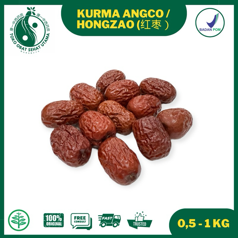 

ANGCO 500 GRAM / HONG ZAO (红枣) / Buah Jujube Kurma Cina Ang Co Hong Cao