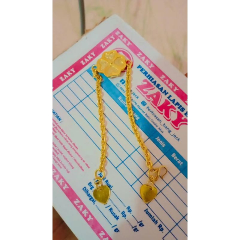 emas lapis 999  gelang tersanjung