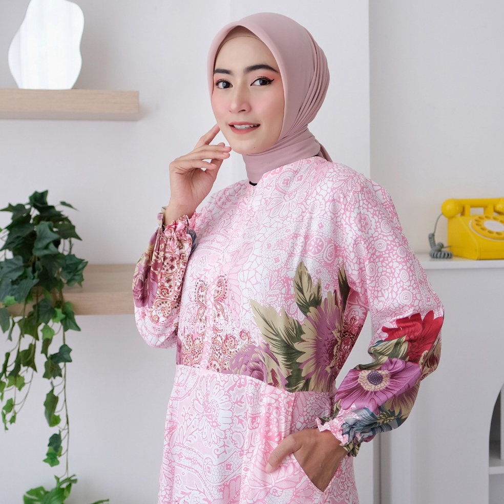 KODE S92W ABA agen baju official  GAMIS HAWA  DAPAT BAJU AJA   gamis  gamis wanita  gamis muslim  ga