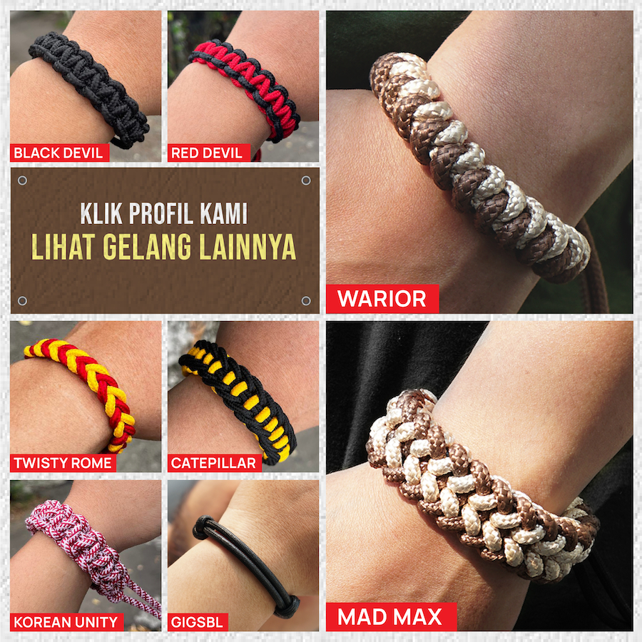 ORIGINAL GMT4D Gelang Multilayer Set isi 4 pcs - Gelang Pria Etnik, Vintage, Retro Style