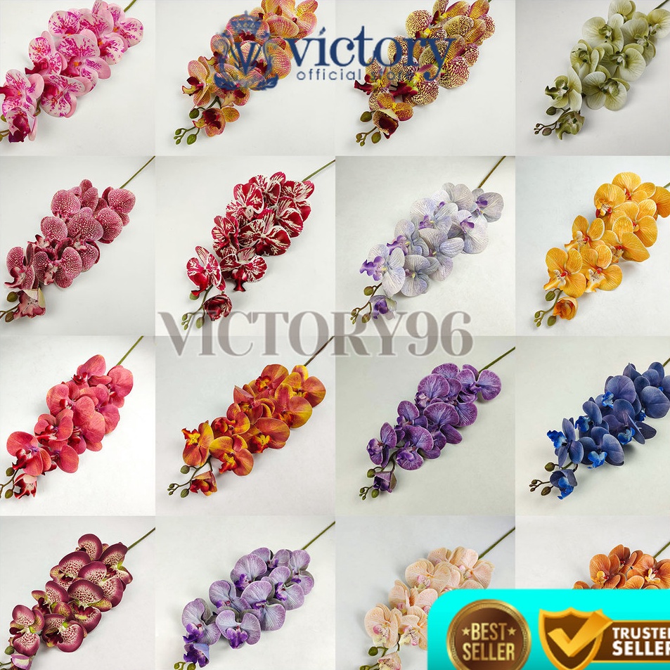 Promo tajir Bunga Anggrek Bulan Latex X9  Bunga Anggrek Artificial  Bunga Import Murah Premium