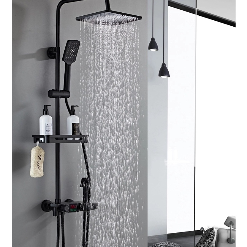 Paling Bagus Shower 1 Set Shower Set Kamar Mandi Rain Shower  Keran Cabang  Paket Lengkap Shower Kot