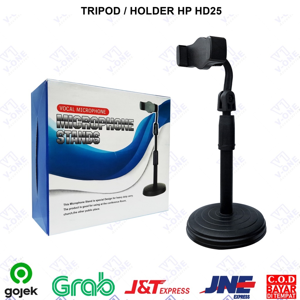 GRATIS ONGKIR  BELI 1 GRATIS 1 TRIPOD HP HD25 / PHONE HOLDER HP STAND / MICROPHONE PHONE HOLDER HP t