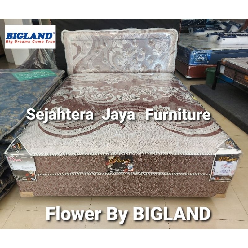 (GRATIS KIRIM) SET Springbed Boxy Flower by Bigland + Sandaran TERLARIS