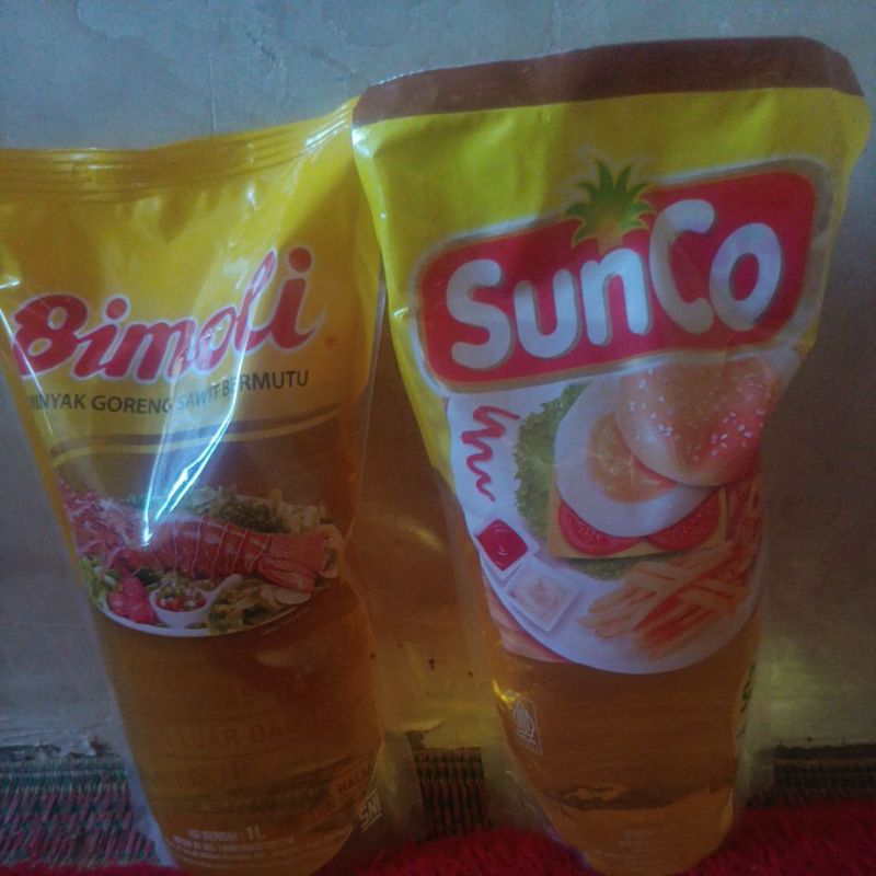 

minyak goreng sunco 1ltr dan Bimoli 1ltr