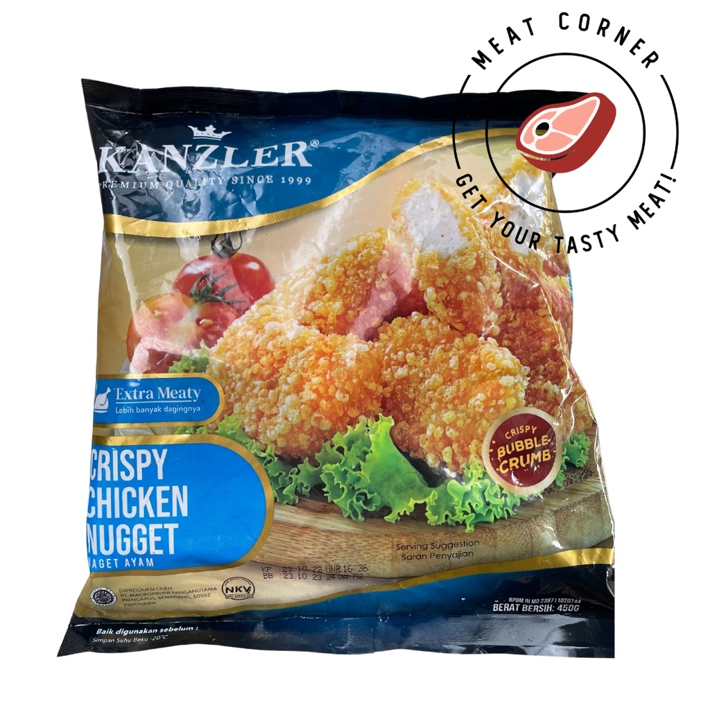 

KANZLER CRISPY CHICKEN NUGGET BUBBLE CRUMB 450 GR MEAT CORNER KARAWACI