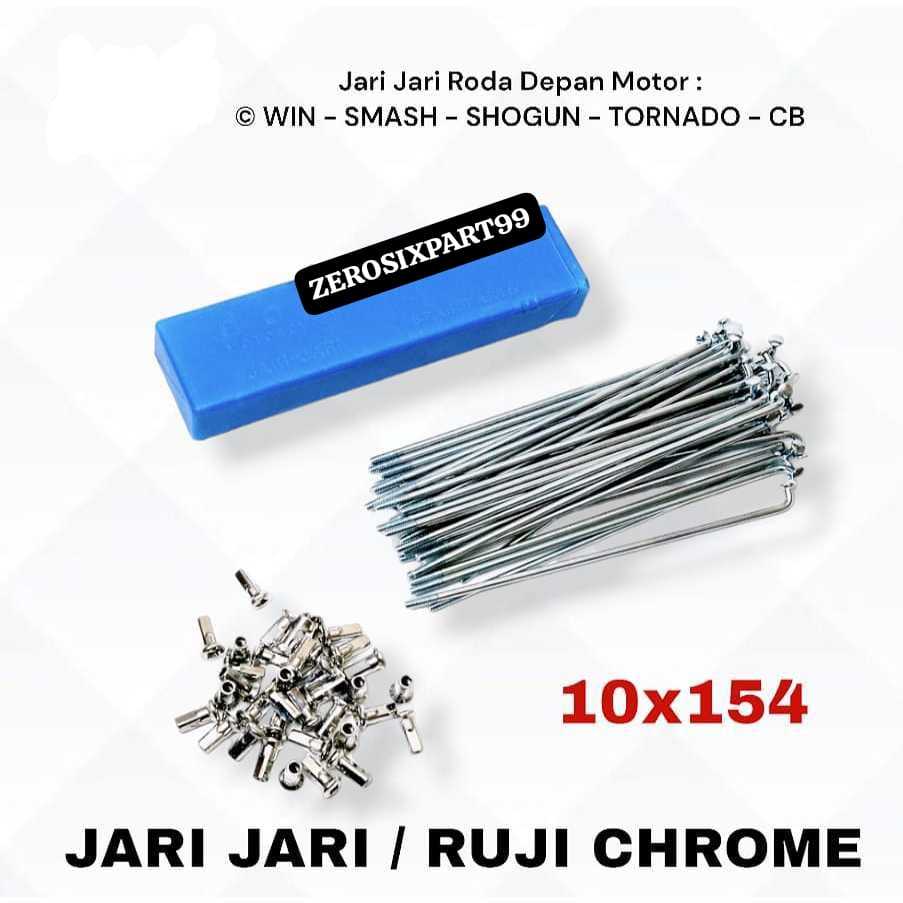 JARI JARI RUJI CROM CHROME VELG RING 17 [ 10 X 154 ] MOTOR SUZUKI - SMASH , SHOGUN , WIN , TORNADO ,