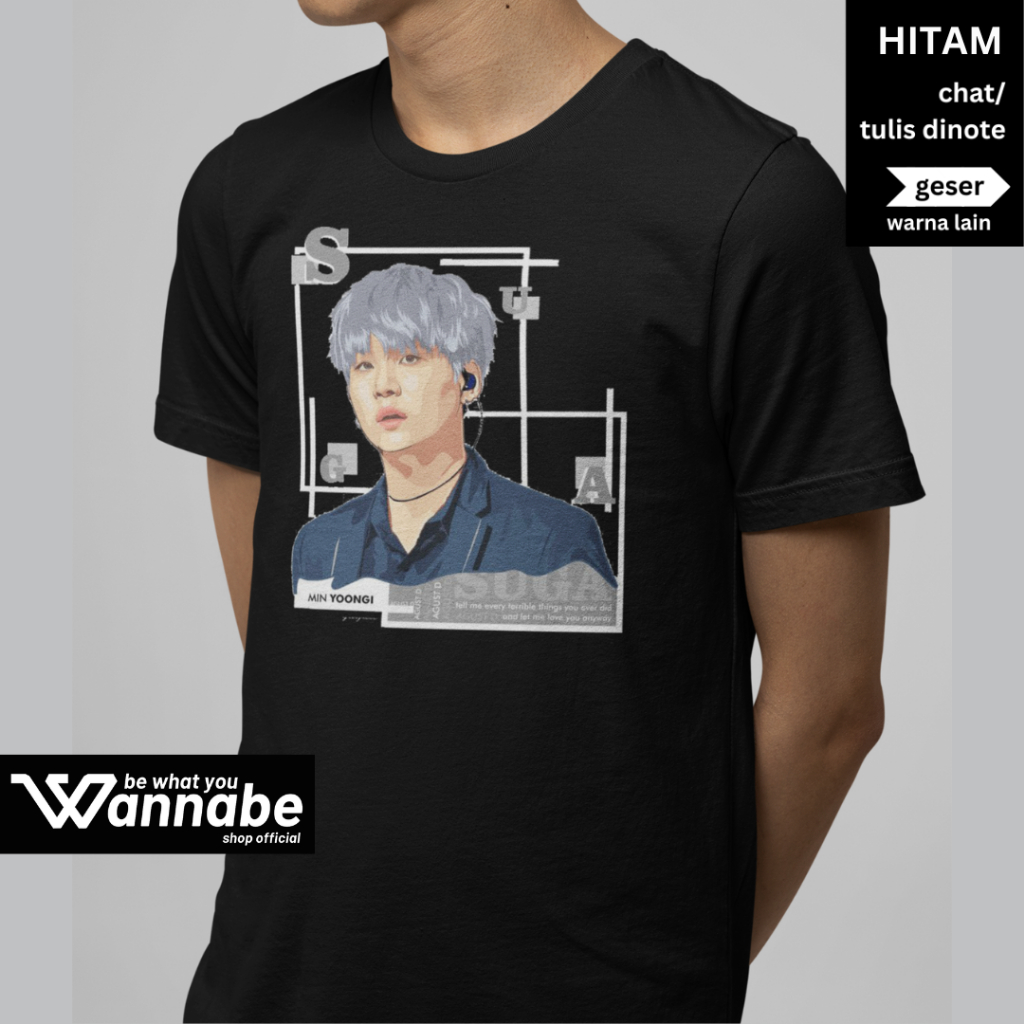 KAOS BAND BTS SUGA 3 SIZE S - 7XL DEWASA JUMBO BIGSIZE BIG SIZE & KAOS ANAK KAOS PREMIUM