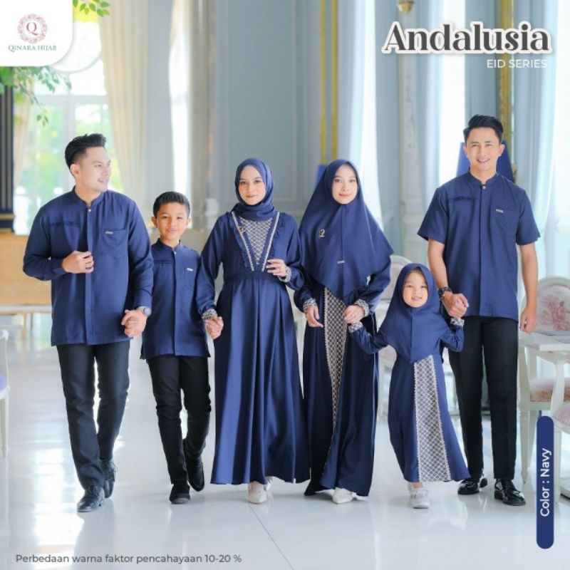 Sarimbit Andalusia (Navy) Couple Family