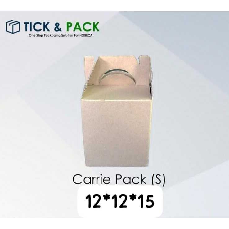 

[ Isi 5 ] Corrugated Carry Box 12 x 12 x 15 CM Dus Kue Kemasan Kue Box Packaging Kardus