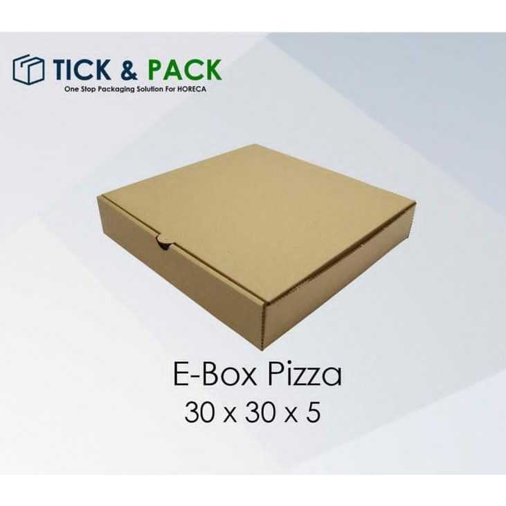 

[ Isi 10 ] Corrugated 30 x 30 x 5 CM Dus Pizza Kemasan Kue Box Packaging Kardus