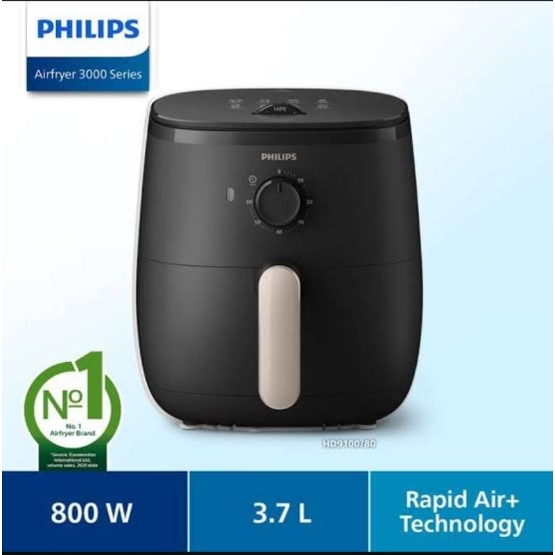 Philips Air Fryer HD9100/80 800Watt 3,7 Liter Low Watt