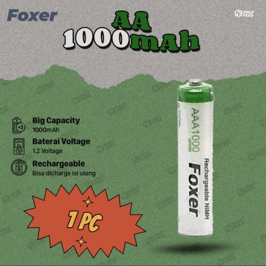 Baterai batre battery cas recharge rechargeable AAA aaa A3 Foxer