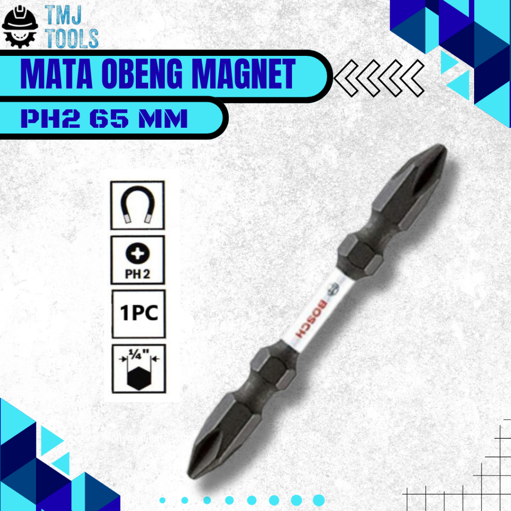 BOSCH Mata Obeng PH2 ORIGINAL SPESIAL Cordless Impact Screw Driver Plus 10x Extra Longtime Mata Bor