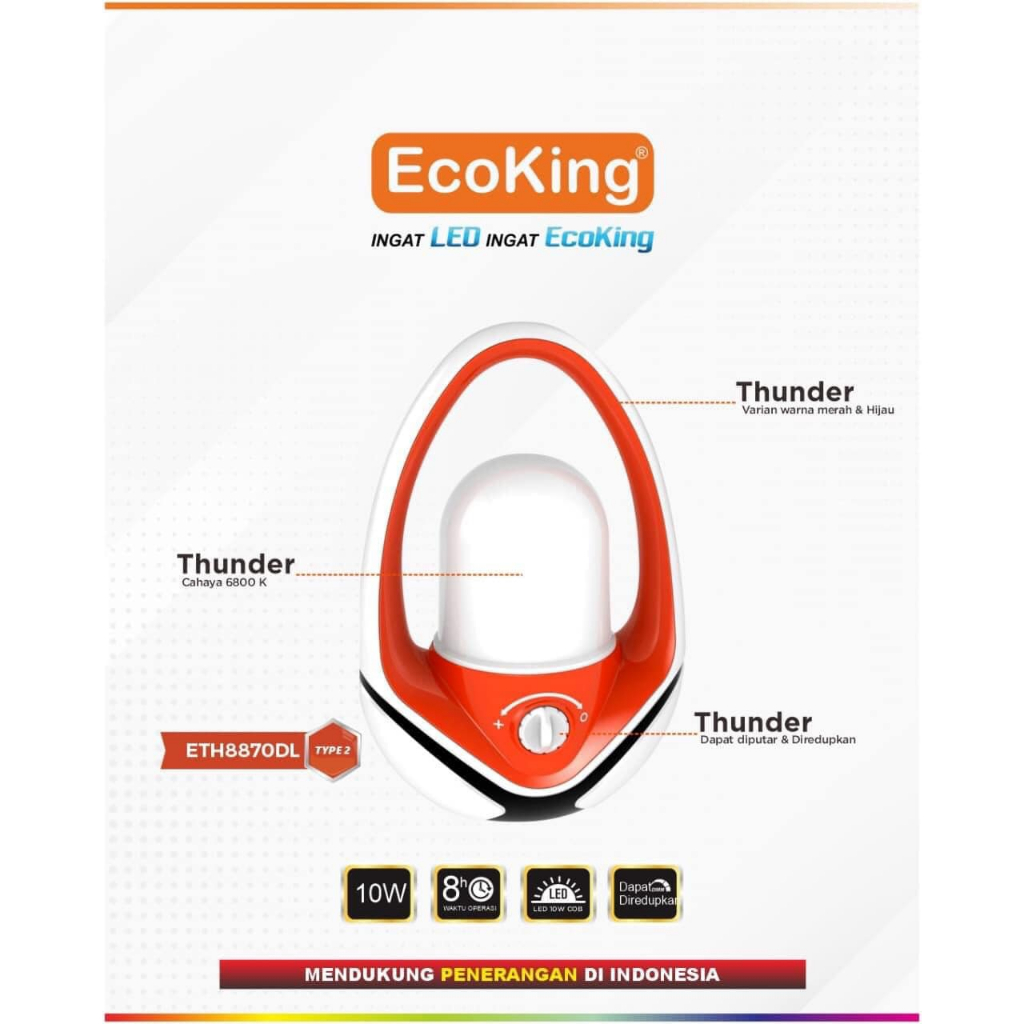 Lampu Emergency Ecoking Lampu Darurat Ecoking 8w dan 10w